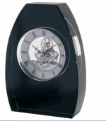 DARTINGTON CRYSTAL ARCH CRYSTAL BLACK CLOCK